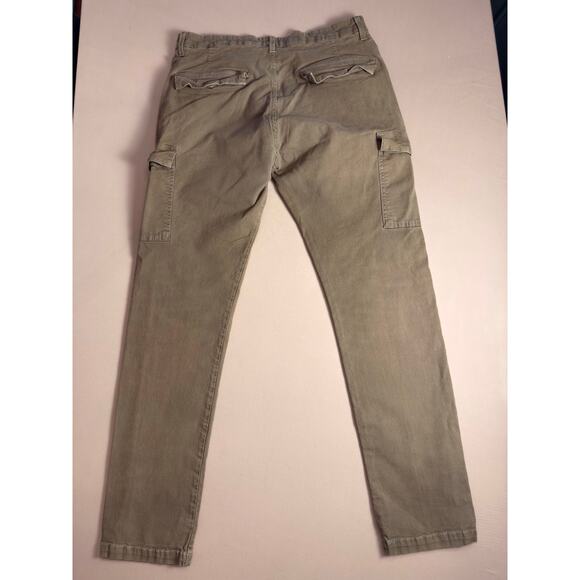 Hiroshi Kato Navy Nail Stretch Cargo Pants — 34 (Dark Green) - Picture 15 of 16